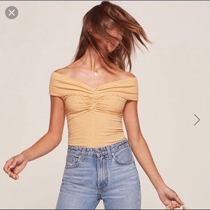 Yellow top from Reformation fits like a bodysuit